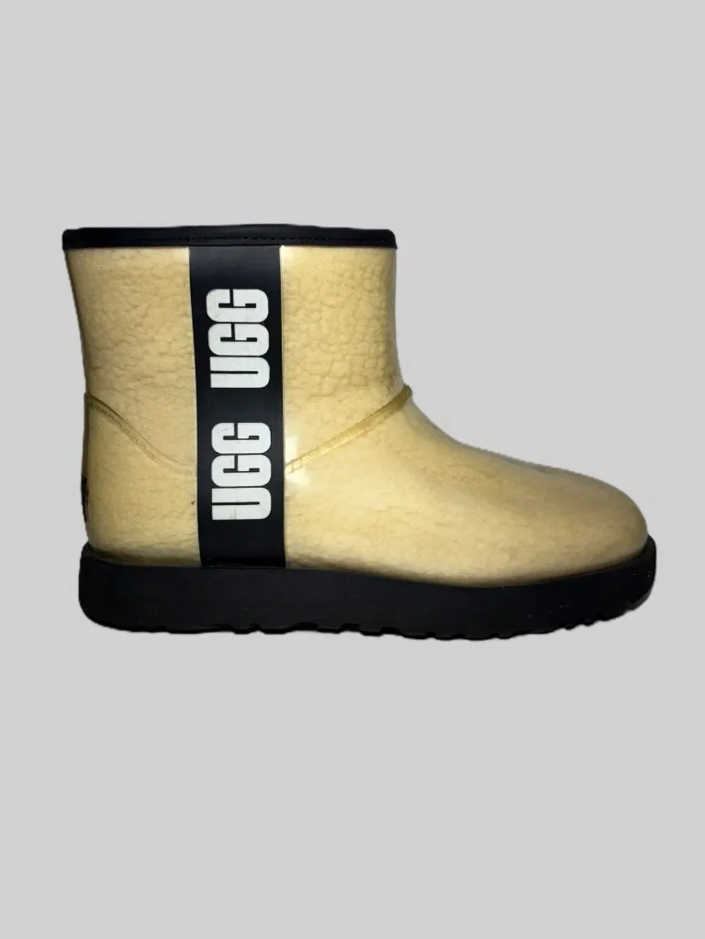 Ugg Classic Mini Waterproof Clear Boot – Natural Black – Size 7M